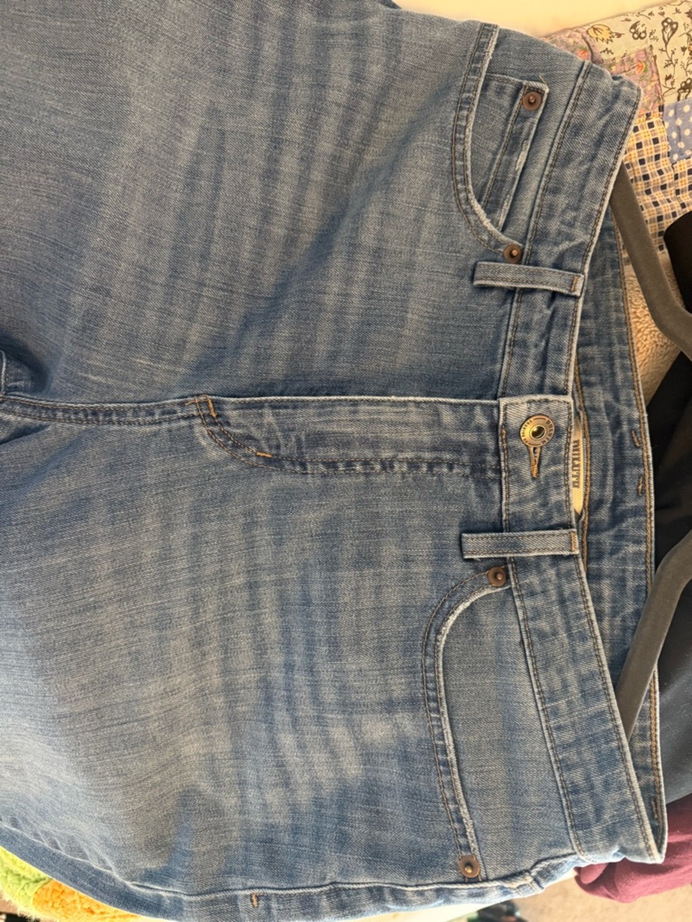 Duluth Trading Co Light Blue Straight-Leg Women's Jeans